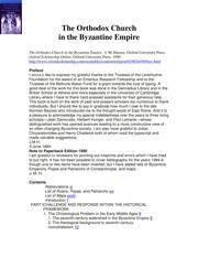 Cover of The Orthodox Church in the Byzantine Empire by J. M. Hussey