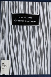 Cover of War poems by Geoffrey Matthews