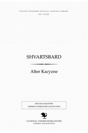 Cover of Shṿartsbard by Alter Kacyzne