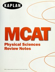 Cover of MCAT physical sciences review notes by Kaplan Educational Centers (Firm : New York, N.Y.)