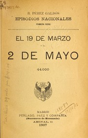 Front cover of El 19 de marzo y el 2 de mayo by Benito Pérez Galdós