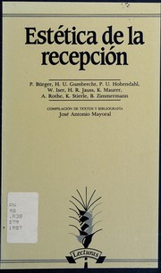 Cover of Estética de la recepción by Peter Bürger