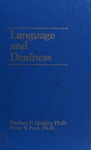 Cover of Language and deafness by Stephen P. Quigley