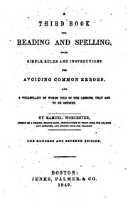 Cover of A third book for reading and spelling by Samuel Worcester