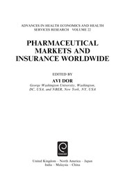 Front cover of Pharmaceutical markets and insurance worldwide by Avi Dor
