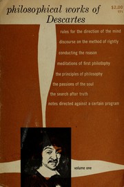 Cover of The philosophical works of Descartes by René Descartes