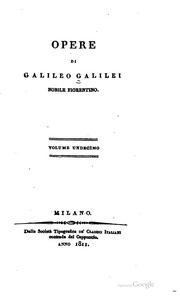 Front cover of Opere di Galileo Galilei nobile fiorentino by Galileo Galilei