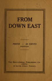 Cover of From down east by Unknown