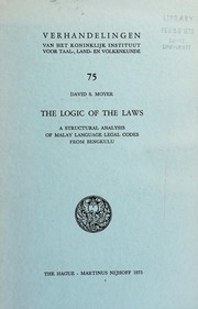 Front cover of The logic of the laws by David S. Moyer