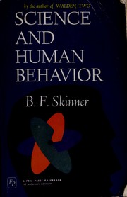 Cover of Science and human behaviour by B. F. Skinner