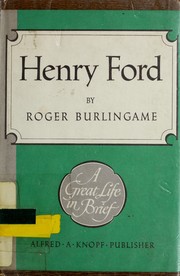 Cover of Henry Ford by Roger Burlingame