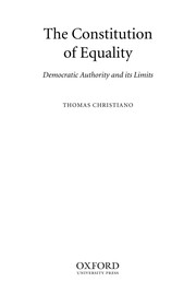 Cover of The constitution of equality by Thomas Christiano