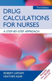 Cover of Drug calculations for nurses by Robert Lapham