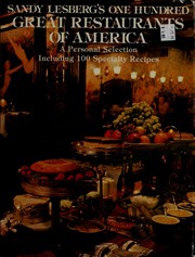 Front cover of Sandy Lesberg's One hundred great restaurants of America by Sandy Lesberg