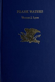 Cover of Frank Waters by Lyon, Thomas J.