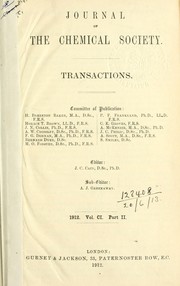 Cover of Journal by Chemical Society (Great Britain)