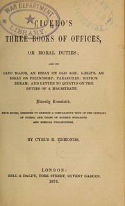 Front cover of Cicero's three books Of offices by Cicero