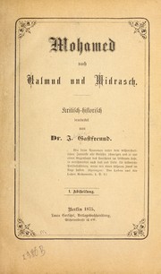 Front cover of Mohamed nach Talmud und Midrasch by Isaac Gastfreund