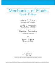 Front cover of Mechanics of fluids by Merle C. Potter