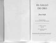 Cover of El gallo de oro by Juan Rulfo