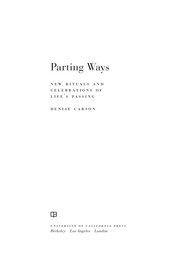 Cover of Parting ways by Denise Carson