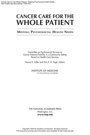 Front cover of Cancer care for the whole patient by Nancy E. Adler