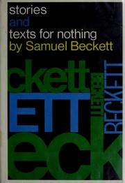 Front cover of Stories & texts for nothing by Samuel Beckett
