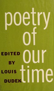 Front cover of Poetry of our time by Louis Dudek