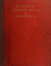 Front cover of Studies in strange souls by Arthur Symons