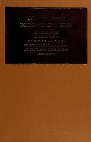Cover of Comprehensive inorganic chemistry by John C. Bailar Jr.