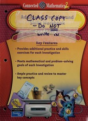 Cover of Connected Mathematics 2 - Assessment Resources, Grade 6 by Fey, Fitzgerald, Friel & Phillips Lappan - conflated