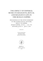 Front cover of The impact of imperial Rome on religions, ritual, and religious life in the Roman Empire by Impact of Empire (Organization). Workshop