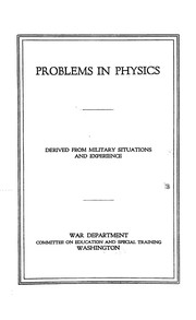 Front cover of Problems in physics by United States. War Dept. Committee on Education and Special Training.