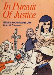 Front cover of In pursuit of justice by Frederick E. Jarman