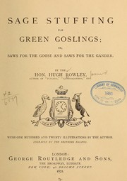 Cover of Sage stuffing for green goslings by Hugh Rowley