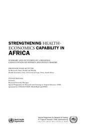 Front cover of Strengthening health-economics capability in Africa by Di McIntyre