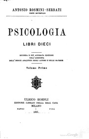Cover of Psicologia libri dieci by Antonio Rosmini