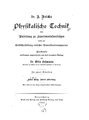 Front cover of Dr. J. Fricks Physikalische Technik by Joseph Frick