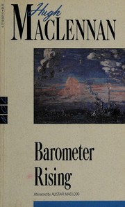 Cover of Barometer rising by Hugh MacLennan