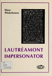 Cover of Lautréamont impersonator by Klaus Winkelmann
