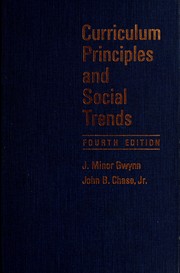 Front cover of Curriculum principles and social trends by John Minor Gwynn