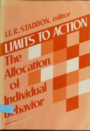 Cover of Limits to Action by J.E.R. Staddon