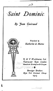 Cover of Saint Dominic by Guiraud, Jean