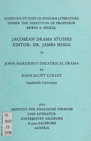 Cover of John Marston's theatrical drama by John Scott Colley