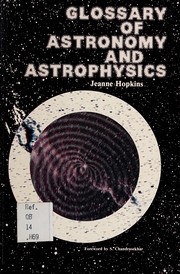 Front cover of Glossary of astronomy and astrophysics by Jeanne Hopkins