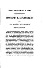 Cover of Documents paléographiques relatifs à l'histoire des beaux-arts et des belles .. by Aimé Louis Champollion-Figeac