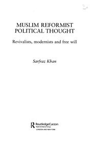Front cover of Muslim reformist political thought by Sarfraz Khan