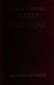 Cover of Juarez und Maximilian by Franz Werfel