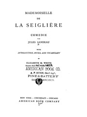 Front cover of Mademoiselle de La Seiglière by Jules Sandeau