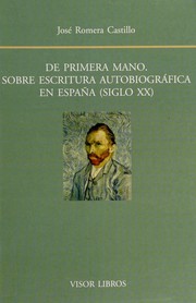 Cover of De primera mano by José Romera Castillo